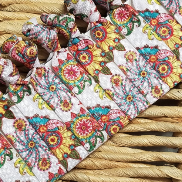 10 Boho Paisley Hair Ties