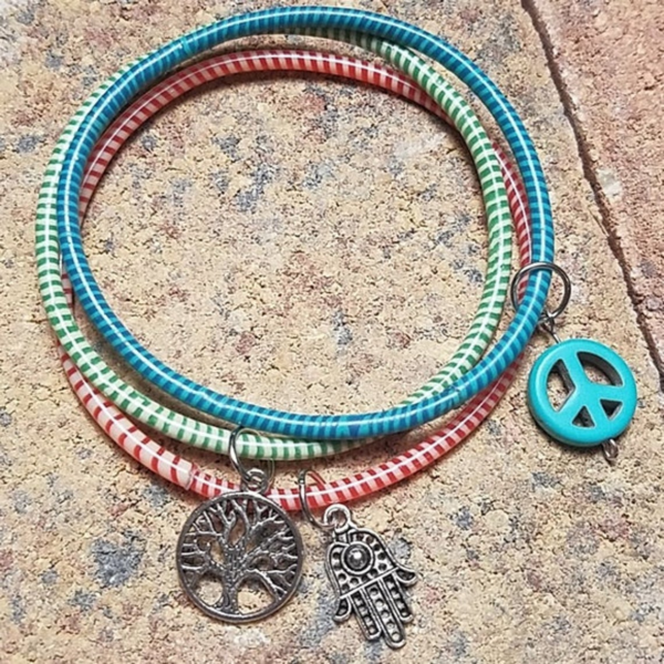 3 Boho Charm Bracelets